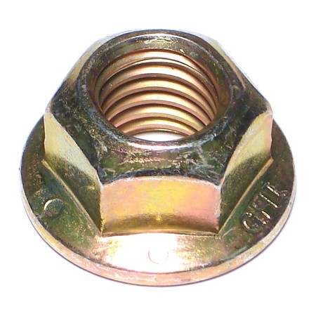 Midwest Fastener Lock Nut, 5/8"-11, Steel, Grade 8, Yellow Zinc, 25 PK 50352